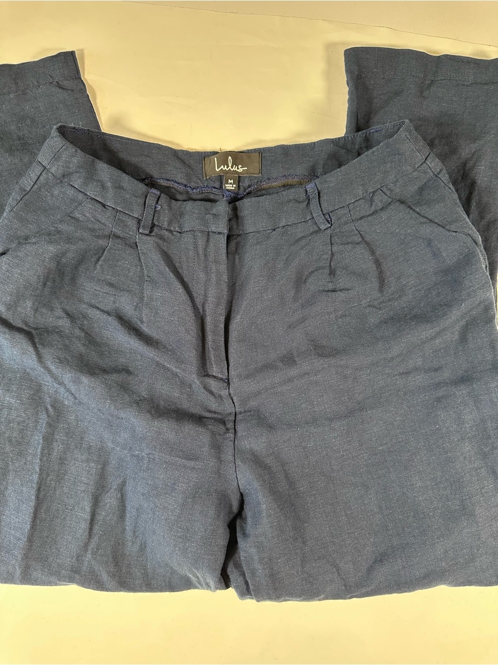 Lulu's women's Navy Flat-Front Tailored Shorts
